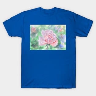 A rose with dew drops T-Shirt